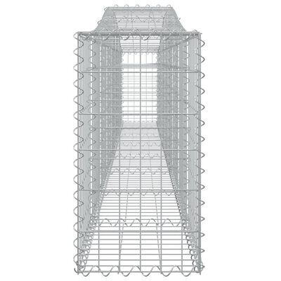 vidaXL Cestas de gaviones 4 uds forma de arco hierro 400x30x60/80 cm