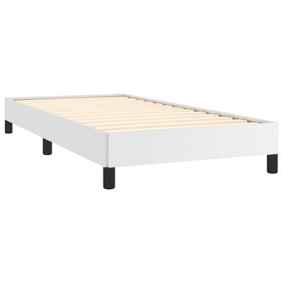 vidaXL Estructura de cama cuero sintético blanco 90x190 cm