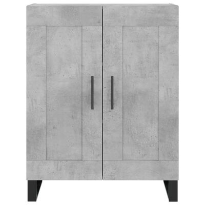 vidaXL Aparador alto madera contrachapada gris hormigón 69,5x34x180 cm