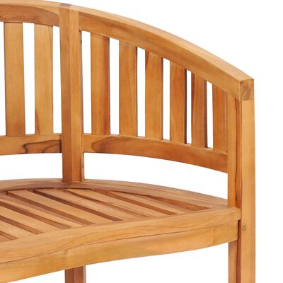 vidaXL Silla banana de madera maciza de teca