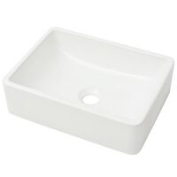 vidaXL Lavabo de cerámica blanco 41x30x12 cm