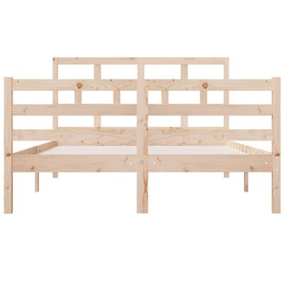 vidaXL Estructura cama doble pequeña madera maciza 135x190 cm