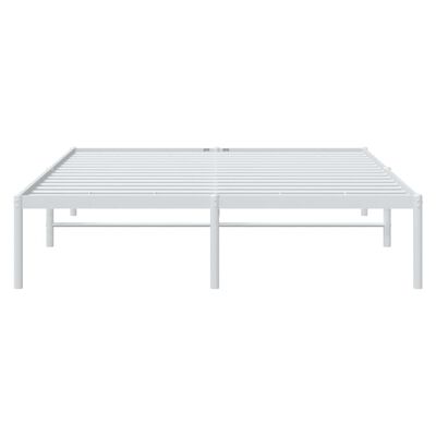 vidaXL Estructura de cama sin colchón metal blanco 160x200 cm