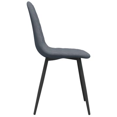 vidaXL Sillas de comedor 4 unidades terciopelo gris oscuro