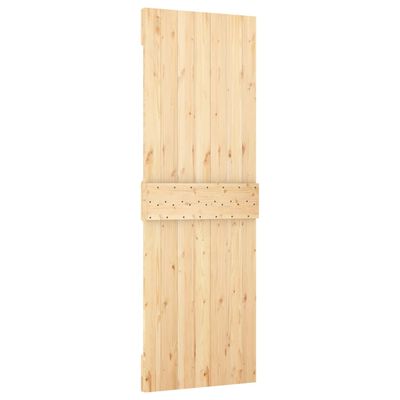 vidaXL Puerta corredera con herrajes madera maciza de pino 70x210 cm