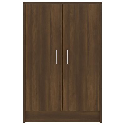 vidaXL Mueble zapatero madera contrachapada roble marrón 60x35x92 cm