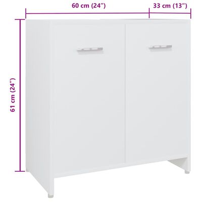 vidaXL Juego de muebles de baño 4 piezas blanco