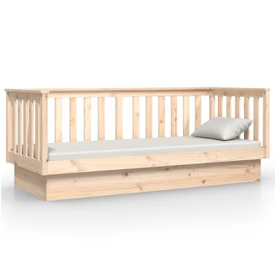 vidaXL Sofá cama de madera maciza de pino 75x190 cm
