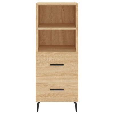 vidaXL Aparador de madera contrachapada roble Sonoma 34,5x34x180 cm