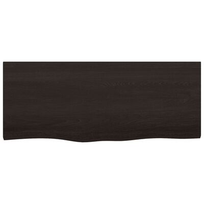 vidaXL Tablero mesa madera roble tratada marrón oscuro 100x40x(2-6) cm