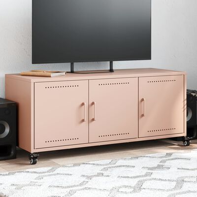 vidaXL Mueble de TV acero rosa 100,5x39x43,5 cm