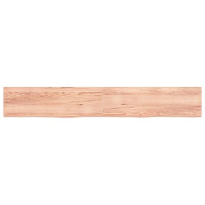 vidaXL Estante pared madera roble tratada marrón claro 200x30x(2-4) cm