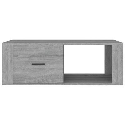 vidaXL Mesa de centro madera contrachapada gris Sonoma 100x50,5x35 cm