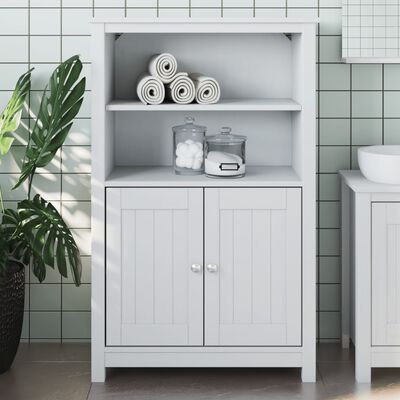 vidaXL Mueble de baño BERG madera maciza de pino blanco 69,5x34x110 cm