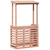 vidaXL Mesa de bar de jardín con techo madera maciza 112,5x57x195,5 cm