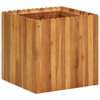 vidaXL Arriate de madera maciza de acacia 50x50x50 cm