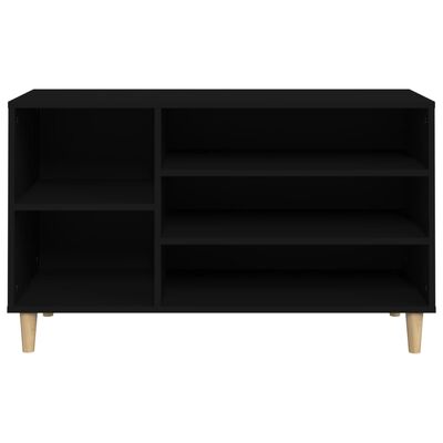 vidaXL Mueble zapatero madera contrachapada negro 102x36x60 cm