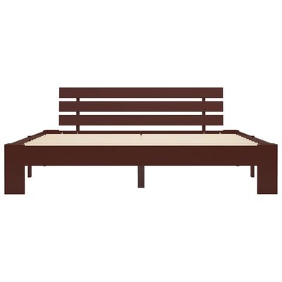 vidaXL Estructura cama sin colchón madera pino marrón oscuro 160x200cm