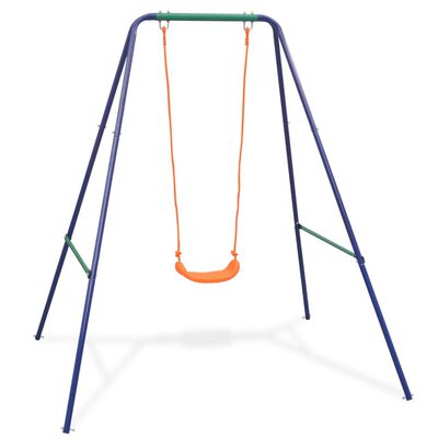 vidaXL Columpio individual y columpio para niños 2 en 1 naranja