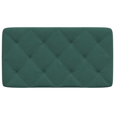 vidaXL Cabecero de cama acolchado terciopelo verde oscuro 80 cm