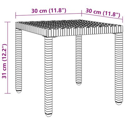 vidaXL Tumbonas con mesita 2 unidades ratán sintético gris