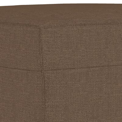 vidaXL Juego de sofás con cojines 3 piezas tela marrón