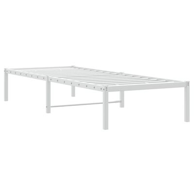 vidaXL Estructura de cama metal blanco 75x190 cm