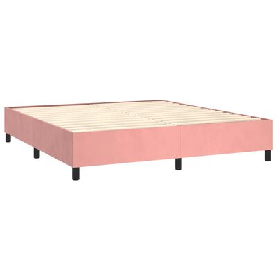 vidaXL Estructura de cama de terciopelo rosa 200x200 cm