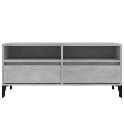 vidaXL Mueble de TV madera contrachapada gris hormigón 100x34,5x44,5cm