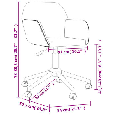 vidaXL Silla de oficina giratoria de tela negra