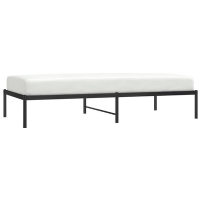 vidaXL Estructura de cama sin colchón metal negro 90x190 cm