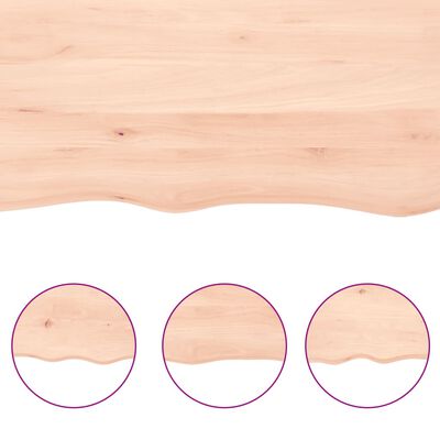 vidaXL Estante de pared madera maciza de roble sin tratar 40x10x2 cm