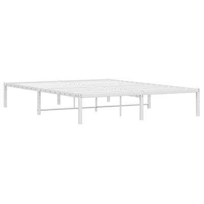vidaXL Estructura de cama de metal blanca 150x200 cm