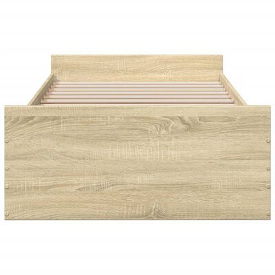 vidaXL Cama con cajones madera ingeniería roble Sonoma 90x190 cm