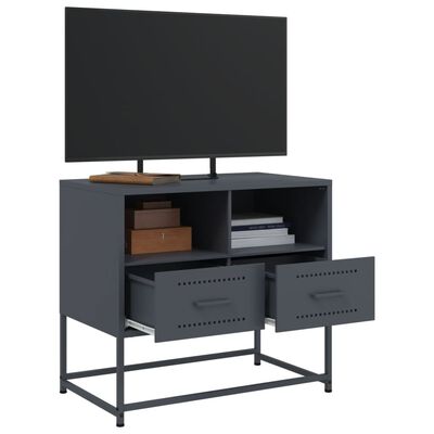 vidaXL Mueble para TV de acero gris antracita 68x39x60,5 cm