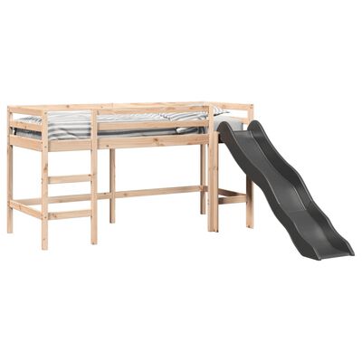 vidaXL Cama alta para niños sin colchón madera maciza pino 80x200 cm