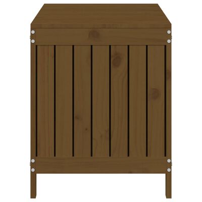 vidaXL Caja de almacenaje jardín madera pino marrón miel 115x49x60 cm