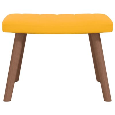 vidaXL Sillón de relax con taburete terciopelo amarillo mostaza