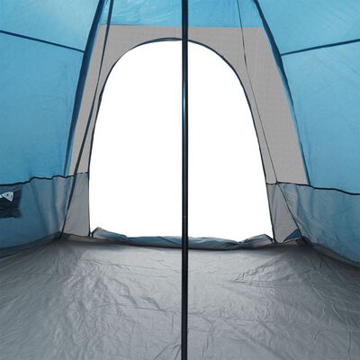 vidaXL Tienda de campaña familiar tipi 6 personas impermeable azul