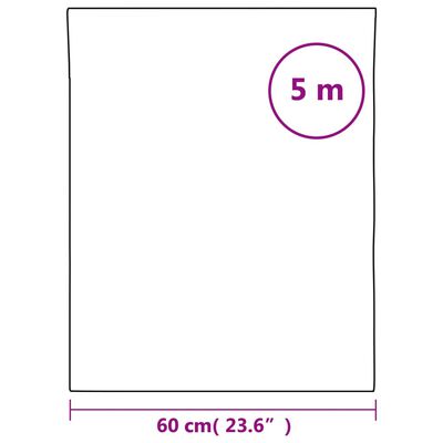 vidaXL Lámina de ventana esmerilada estática PVC negro 60x500 cm