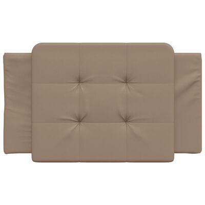 vidaXL Cabecero de cama acolchado cuero sintético capuchino 80 cm