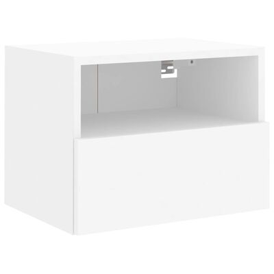 vidaXL Muebles de pared TV 2 uds madera ingeniería blanco 40x30x30 cm