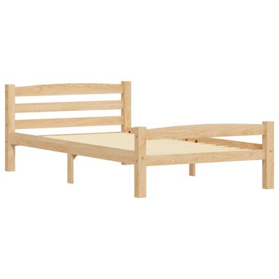 vidaXL Estructura de cama sin colchón madera maciza de pino 90x200 cm