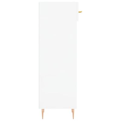 vidaXL Mueble zapatero madera contrachapada blanco brillo 30x35x105 cm