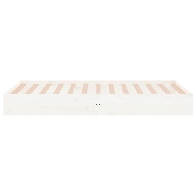 vidaXL Estructura de cama madera maciza blanca 90x200 cm