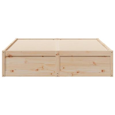 vidaXL Estructura de cama sin colchón madera de pino blanco 150x200 cm