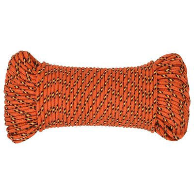 vidaXL Cuerda de barco polipropileno naranja 4 mm 25 m