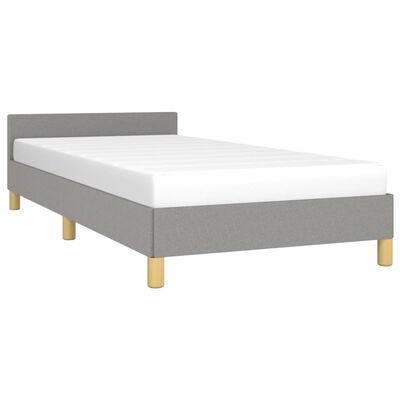 vidaXL Estructura de cama sin colchón tela gris claro 90x200 cm