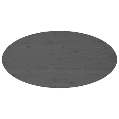 vidaXL Mesa de centro de madera maciza de pino gris 110x55x45 cm