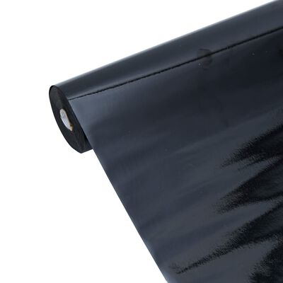 vidaXL Láminas de ventana esmerilada 3 uds PVC negro